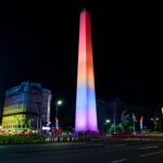 El Obelisco se iluminó en homenaje a Güemes