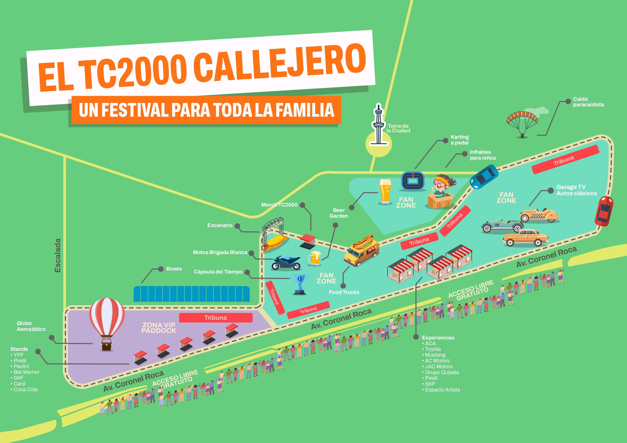 El sur se prepara para un finde a pura velocidad, música y familia con el TC2000