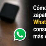 Catálogo de zapatillas en un teléfono para vender productos por WhatsApp